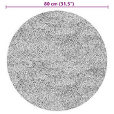 vidaXL Dywan HUARTE z krótkim włosiem, kremowy, Ø 80 cm