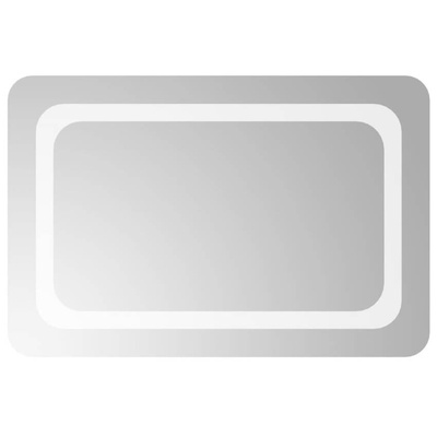 vidaXL Lustro łazienkowe z LED, 60x40 cm