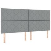 Łóżko kontynentalne z materacem jasnoszary 200 x 200 cm tkanina