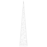 Akrylowy stożek dekoracyjny, niebieski, LED, 90 cm