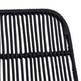 Stołek barowy 2 szt. Czarny 44 x 54 x 96 cm Rattan i Stal