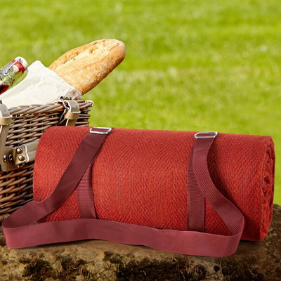 Koc Harmony bordowy 130x150