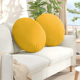 Poduszki na siedziska 2 pcs Jasnożółty ? 80 cm