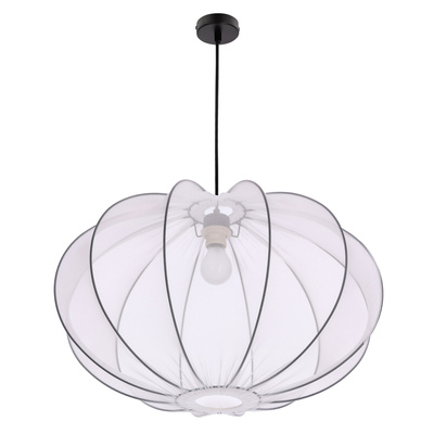 Lampa wisząca z abażurem Mellow siateczkowy biały 60 cm do salonu