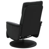 vidaXL Rozkładany fotel masujący z podnóżkiem, czarny, sztuczna skóra
