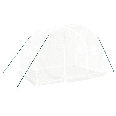 Szklarnia ze stalową ramą, biała, 6 m?, 3x2x2 m