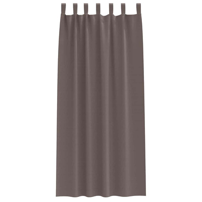 Firany blackout z kółkami 2 pcs Ciemny brąz 245 x 140 cm