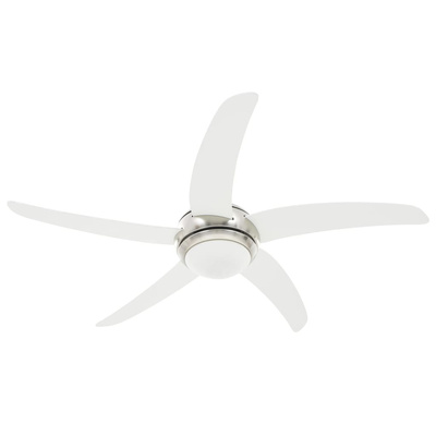 vidaXL Wentylator sufitowy z lampą, 128 cm, biały