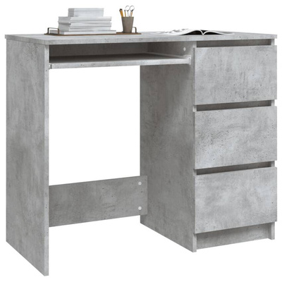 vidaXL Biurko, szarość betonu, 90x45x76 cm, materiał drewnopochodny