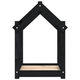 vidaXL Legowisko dla psa, czarne, 61x50x70 cm, lite drewno sosnowe