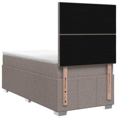 Łóżko z box spring LED z materacem Ciemnoszary 100 x 200 cm