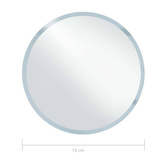 vidaXL Lustro łazienkowe z LED, 70 cm