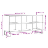 vidaXL Szafka pod TV, czarna, 103,5x30x50 cm, materiał drewnopochodny