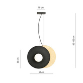 Lampa wisząca SOHO 2 BL OPAL