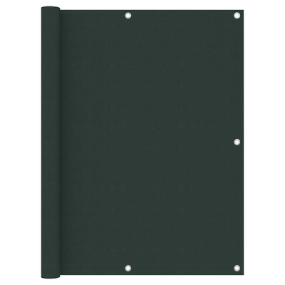 Parawan balkonowy, ciemnozielony, 120x500 cm, tkanina Oxford