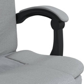vidaXL Rozkładany fotel biurowy, jasnoszary, obity tkaniną model standard