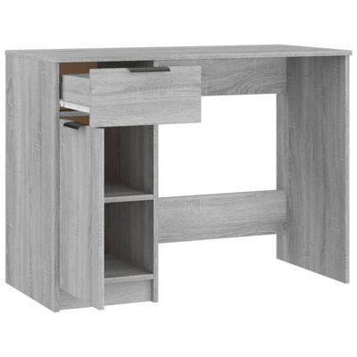 vidaXL Biurko, szary dąb sonoma, 100x50x75 cm, materiał drewnopochodny