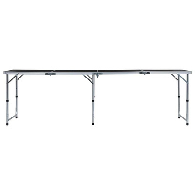 vidaXL Składany stolik turystyczny, aluminiowy, 240 x 60 cm