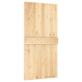 Drzwi przesuwne 100 x 210 cm Lite Drewno Sosnowe (Nieobrobione)