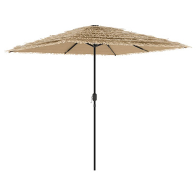 Parasol ogrodowy na stalowym słupku, brązowy, 248x248x248 cm