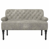 Sofa dwuosobowa z guzikowym pikowaniem jasnoszary