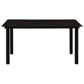 7-cz. zestaw mebli ogrodowych, rattan PVC, czarny