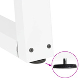 Nogi do stołu jadalnego w kształcie litery V 2 szt. Białe 80x(72-73,3) cm Stal