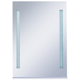 vidaXL Ścienne lustro łazienkowe z LED, z półką, 50 x 70 cm