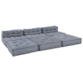 Modularna jednostka sofy 4 pcs Szary tkanina