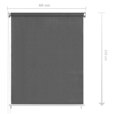 vidaXL Roleta zewnętrzna, 60x230 cm, antracytowa