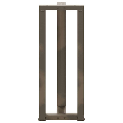Nogi do stołu konsolowego w kształcie litery T 2 szt. Czarne 38x25x(72-73) cm Stal