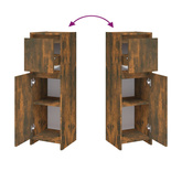 Szafka łazienkowa, przydymiony dąb, 30x30x95 cm