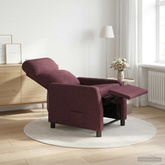 Fotel recliner Fioletowy tkanina