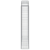 Kosze gabionowe, 15 szt, 200x50x220/240cm, galwanizowane żelazo