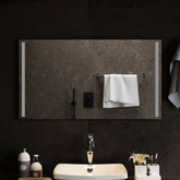 vidaXL Lustro łazienkowe z LED, 90x50 cm