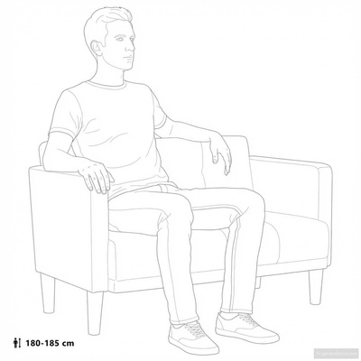 Sofa dwuosobowa niebieska 111 cm aksamitna
