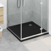 Brodzik prysznicowy z kropeczkami 90 x 90 x 4 cm ABS Czarny
