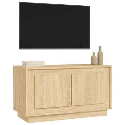 vidaXL Szafka pod TV, dąb sonoma, 80x35x45 cm, materiał drewnopochodny