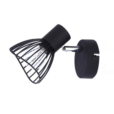 Lampa ścienna kinkiet 1X40W E14 czarny FLY 91-61881