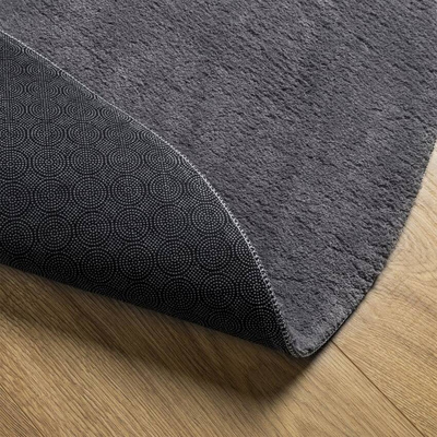 vidaXL Dywan HUARTE z krótkim włosiem, antracytowy, Ø 120 cm