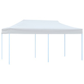 Składany namiot ze ścianami bocznymi, 3 x 6 m, stal, biały
