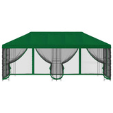 Altana z bokami 6 x 3 m zielony Poliester i Stal 190