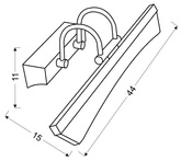 Lampa ścienna kinkiet 7W LED chrom GLORY 20-32621