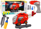 Helikopter Kreskówkowy Do Skręcania DIY Czerwony