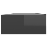 vidaXL Szafka pod TV z LED, szara z połyskiem, 120x35x15,5 cm