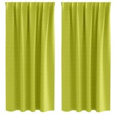 Firany blackout z kółkami 2 pcs Zielony 175 x 140 cm Poliester