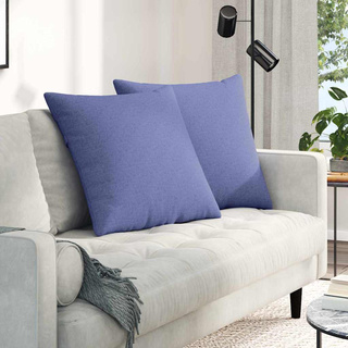 Poduszki na sofę 2 pcs Niebieski dżins 80 x 80 cm tkanina