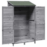 Shed ogrodowy Szary 106 x 56 x 176,5 cm Drewno Świerkowe