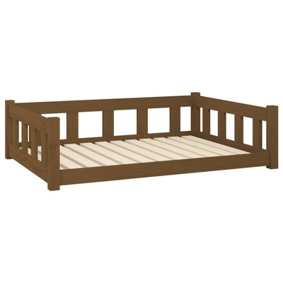 vidaXL Legowisko dla psa, miodowe, 105,5x75,5x28 cm, drewno sosnowe