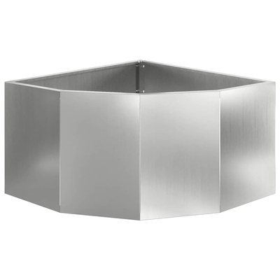 Doniczka Różnorożna Srebrny 60 x 60 x 35 cm Stal galwanizowana
